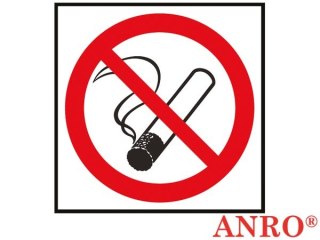 Naklejka samoprzylepna, znak ochrony ppoż. „Palenie tytoniu zabronione" ZNAK BEZPIECZEŃSTWA - 150x150 mm