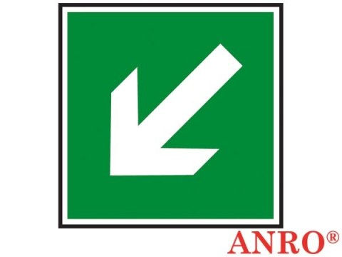 Znak ewakuacyjny „Kierunek drogi ewakuacyjnej" ZNAK BEZPIECZEŃSTWA - 150x150 mm PŁYTA PCV
