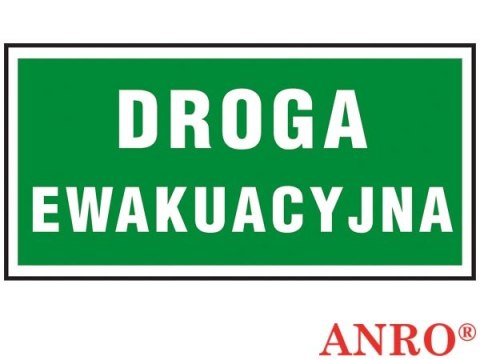 Naklejka samoprzylepna, znak ewakuacyjny „Droga ewakuacyjna" ZNAK BEZPIECZEŃSTWA - 150x300 mm