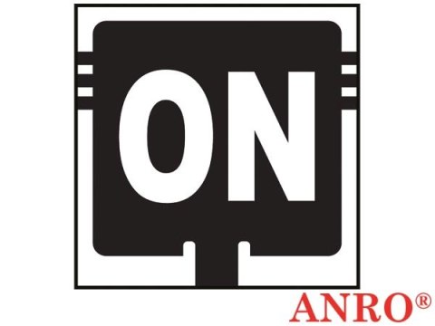 Naklejka samoprzylepna, znak uzupełniający stacje benzynowe „ON" ZNAK BEZPIECZEŃSTWA - 200x200 mm