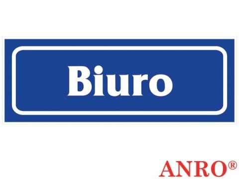 Naklejka samoprzylepna "Biuro" ZNAK BEZPIECZEŃSTWA - 90x240 mm