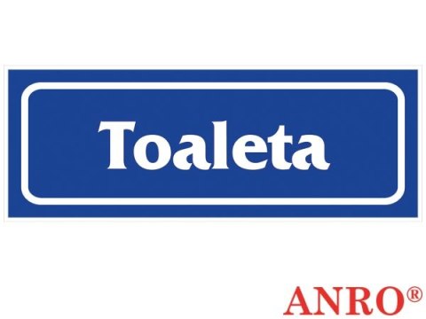 Naklejka samoprzylepna "Toaleta" ZNAK BEZPIECZEŃSTWA - 90x240 mm
