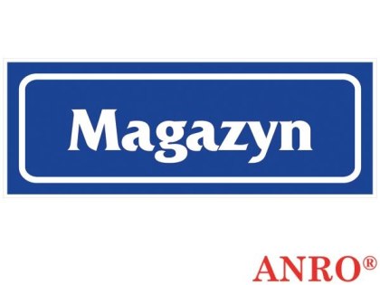 Znak "Magazyn" ZNAK BEZPIECZEŃSTWA - 90x240 mm PŁYTA PCV