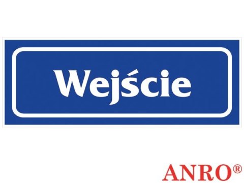 Naklejka samoprzylepna "Wejście" ZNAK BEZPIECZEŃSTWA - 90x240 mm