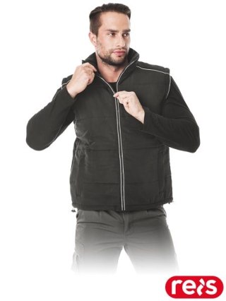 BEZRĘKAWNIK OCHRONNY OCIEPLANY - 3XL - CZARNY