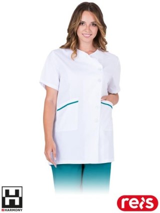 BLUZA OCHRONNA - 2XL - BIAŁO-ZIELONY TEAL