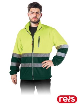 BLUZA OCHRONNA Z POLARU - S - ŻÓŁTO-ZIELONY