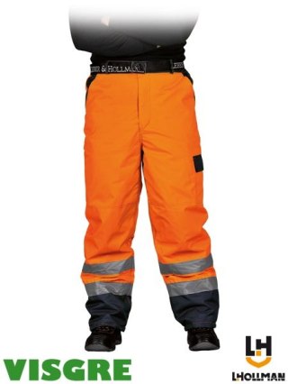 SPODNIE OCHRONNE DO PASA OCIEPLANE - 2XL - POMARAŃCZOWO-GRANATOWY