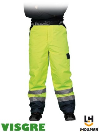 SPODNIE OCHRONNE DO PASA OCIEPLANE - 3XL - ŻÓŁTO-GRANATOWY