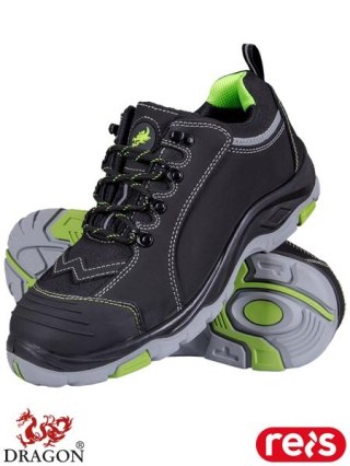 BUTY BEZPIECZNE - 47 - CZARNO-SZARO-ZIELONY