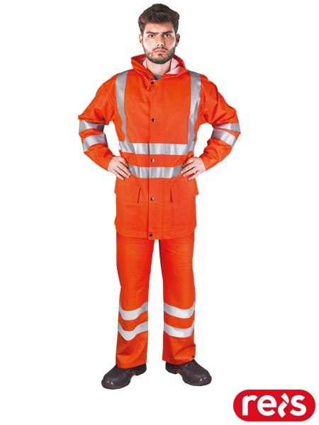 KOMPLET OCHRONNY PRZECIWDESZCZOWY - 2XL - POMARAŃCZOWY