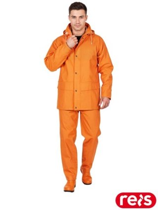 KOMPLET OCHRONNY PRZECIWDESZCZOWY - 2XL - POMARAŃCZOWY