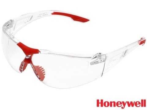 OKULARY OCHRONNE - uni - TRANSPARENTNO-CZERWONY
