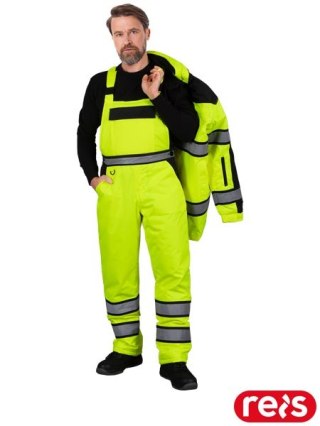 SPODNIE OCHRONNE OGRODNICZKI OCIEPLANE - 8XL - ŻÓŁTO-CZARNY