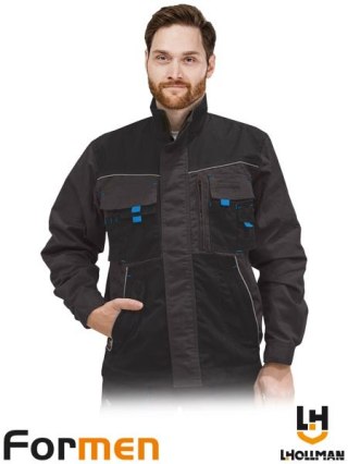 BLUZA OCHRONNA - L - STALOWO-CZARNO-NIEBIESKI