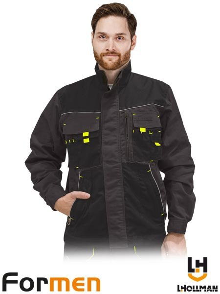BLUZA OCHRONNA - XL - STALOWO-CZARNO-ŻÓŁTY