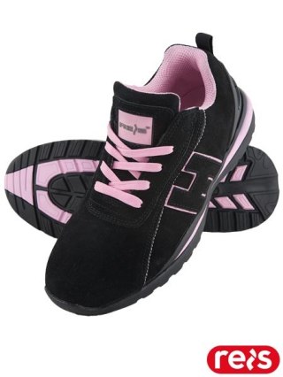 BUTY BEZPIECZNE - 36 - CZARNO-RÓŻOWY