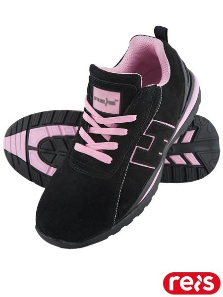 BUTY BEZPIECZNE - 36 - CZARNO-RÓŻOWY