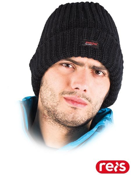 CZAPKA OCHRONNA OCIEPLANA - UNI - CZARNY