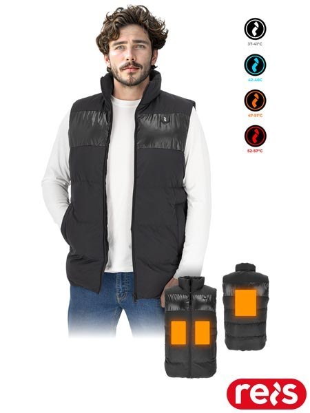 BEZRĘKAWNIK OCHRONNY OCIEPLANY - 2XL - CZARNY
