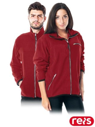 BLUZA OCHRONNA Z POLARU - 2XL - CIEMNOCZERWONY