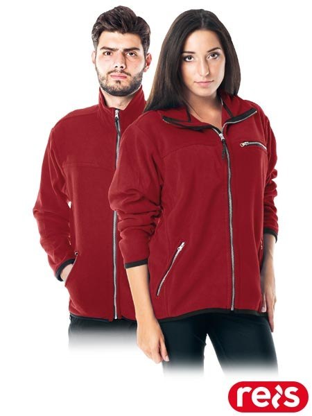 BLUZA OCHRONNA Z POLARU - 2XL - CIEMNOCZERWONY