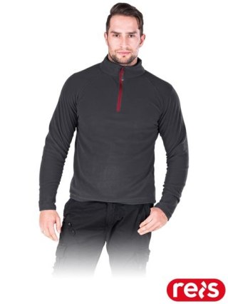 BLUZA Z POLARU OCHRONNA - 2XL - SZARY/STALOWY