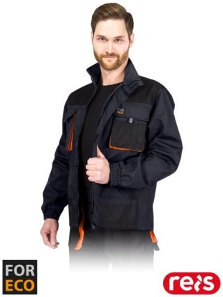 BLUZA OCHRONNA - 3XL - STALOWO-CZARNO-POMARAŃCZOWY