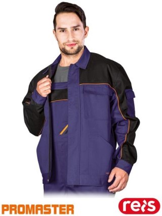 BLUZA OCHRONNA - XL - NIEBIESKO-CZARNO-POMARAŃCZOWY