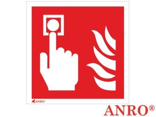 Znak ochrony PPOŻ. Alarm PPOŻ ZNAK BEZPIECZEŃSTWA - 150x150 mm PŁYTA PCV