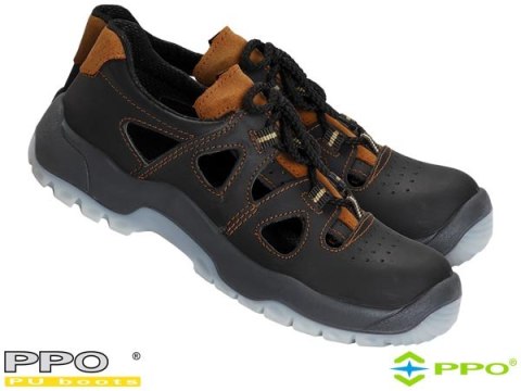 BUTY BEZPIECZNE - 39 - CZARNO-SZARO-BRAZOWY