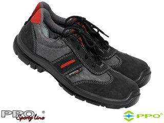 BUTY BEZPIECZNE - 48 - CZARNO-SZARO-CZERWONY