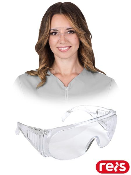 OKULARY OCHRONNE - uni - TRANSPARENTNY