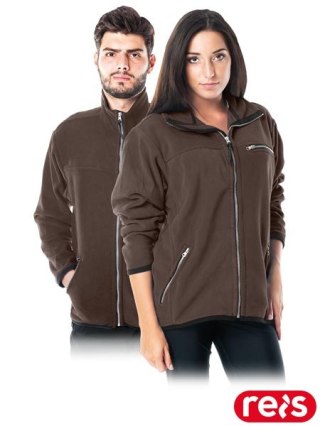 BLUZA OCHRONNA Z POLARU - 2XL - BRĄZOWY
