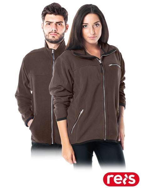 BLUZA OCHRONNA Z POLARU - 2XL - BRĄZOWY