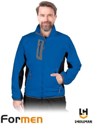 BLUZA Z POLARU OCHRONNA - 2XL - NIEBIESKO-CZARNO-SZARY