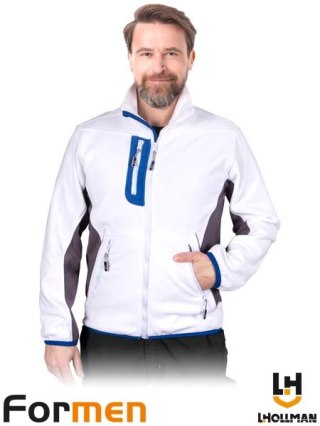 BLUZA Z POLARU OCHRONNA - 3XL - BIAŁO-SZARO-NIEBIESKI