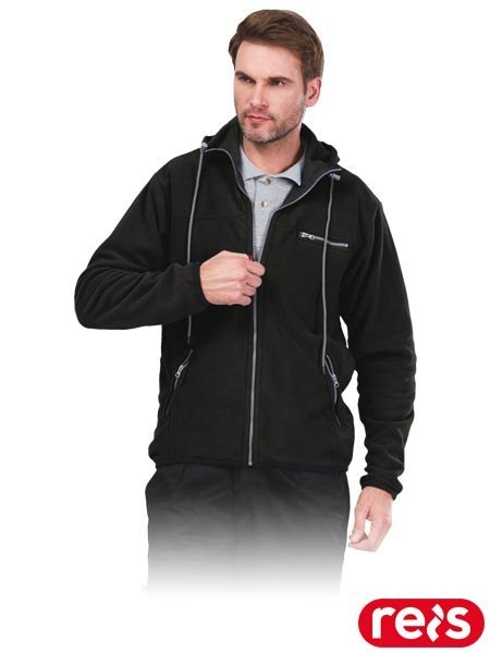BLUZA OCHRONNA Z POLARU - 2XL - CZARNY