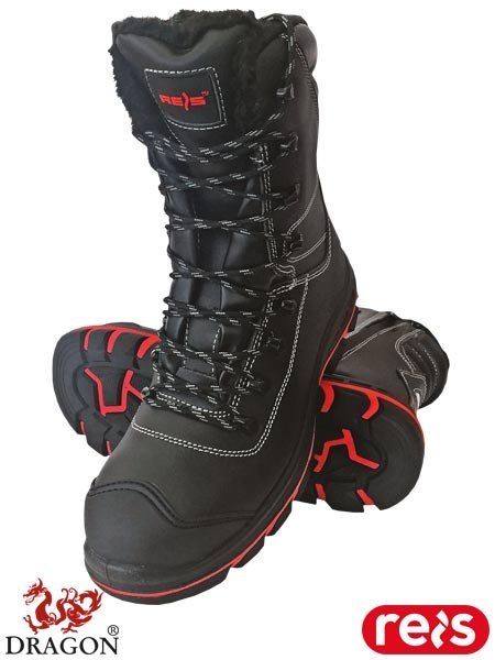 BUTY BEZPIECZNE - 40 - CZARNO-CZERWONY
