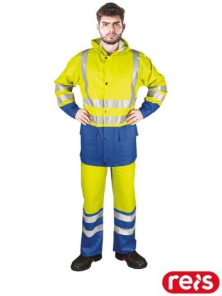 KOMPLET OCHRONNY PRZECIWDESZCZOWY - 2XL - ŻÓŁTO-NIEBIESKI