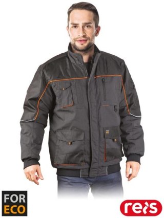KURTKA OCHRONNA OCIEPLANA - 2XL - STALOWO-CZARNO-POMARAŃCZOWY