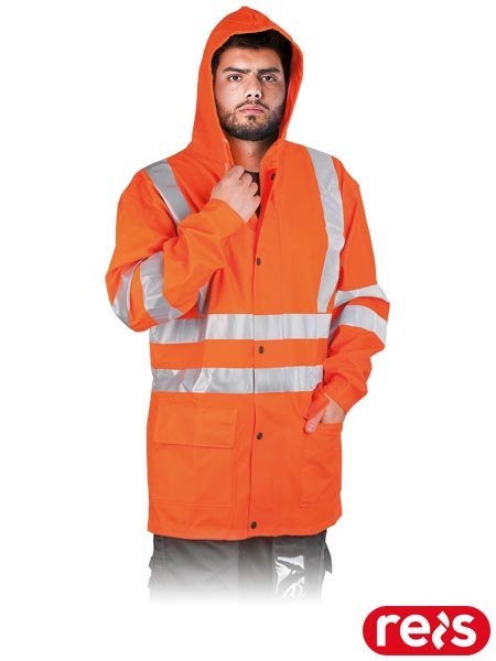 KURTKA OCHRONNA PRZECIWDESZCZOWA - 3XL - POMARAŃCZOWY