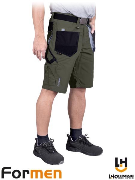 SPODNIE OCHRONNE DO PASA - KRÓTKIE - 2XL - KHAKI-CZARNO-SZARY