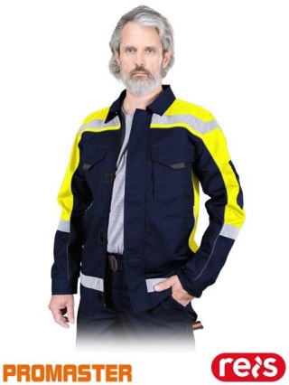 BLUZA OCHRONNA - 2XL - GRANATOWO-ŻÓŁTO-SZARY