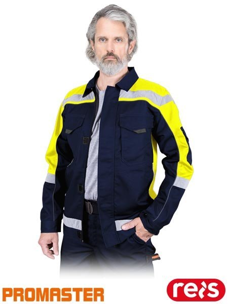 BLUZA OCHRONNA - 2XL - GRANATOWO-ŻÓŁTO-SZARY