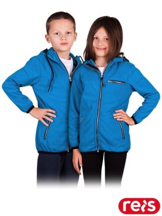 BLUZA Z POLARU - L - NIEBIESKI