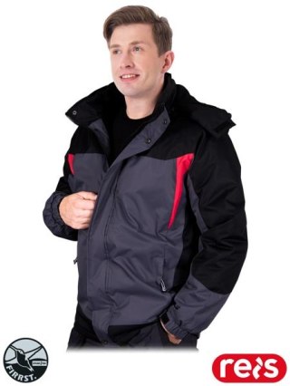 KURTKA OCHRONNA OCIEPLANA - 2XL - SZARO-CZARNY