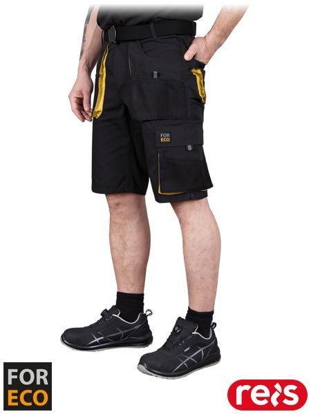 SPODNIE OCHRONNE DO PASA - KRÓTKIE - 2XL - CZARNO-ŻÓŁTY