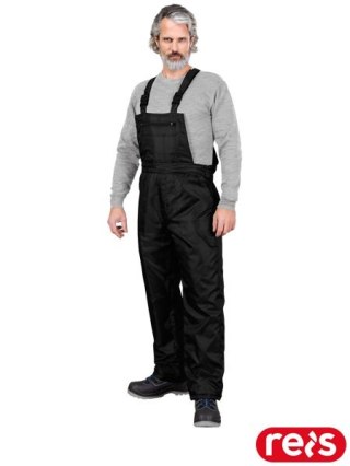 SPODNIE OCHRONNE OGRODNICZKI OCIEPLANE - 8XL - CZARNY