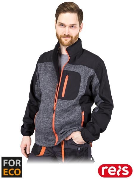 BLUZA OCHRONNA - M - CIEMNOSZARO-CZARNO-POMARAŃCZOWY